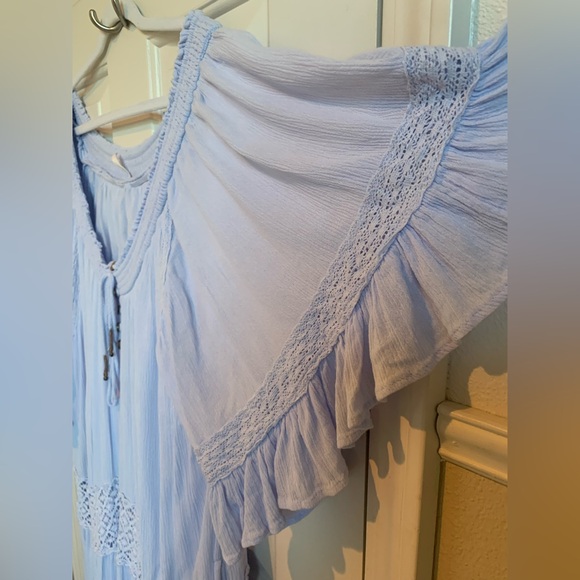 Free People Soft Blue Lace Maxi Dress - Picture 7 of 8